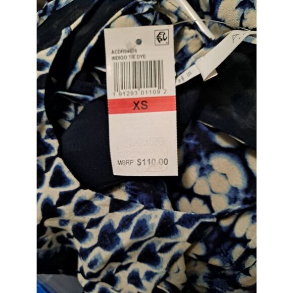 ASTR The Label Delfina Indigo Tie Dye Midi Dress Blue XSmall - Picture 5 of 8